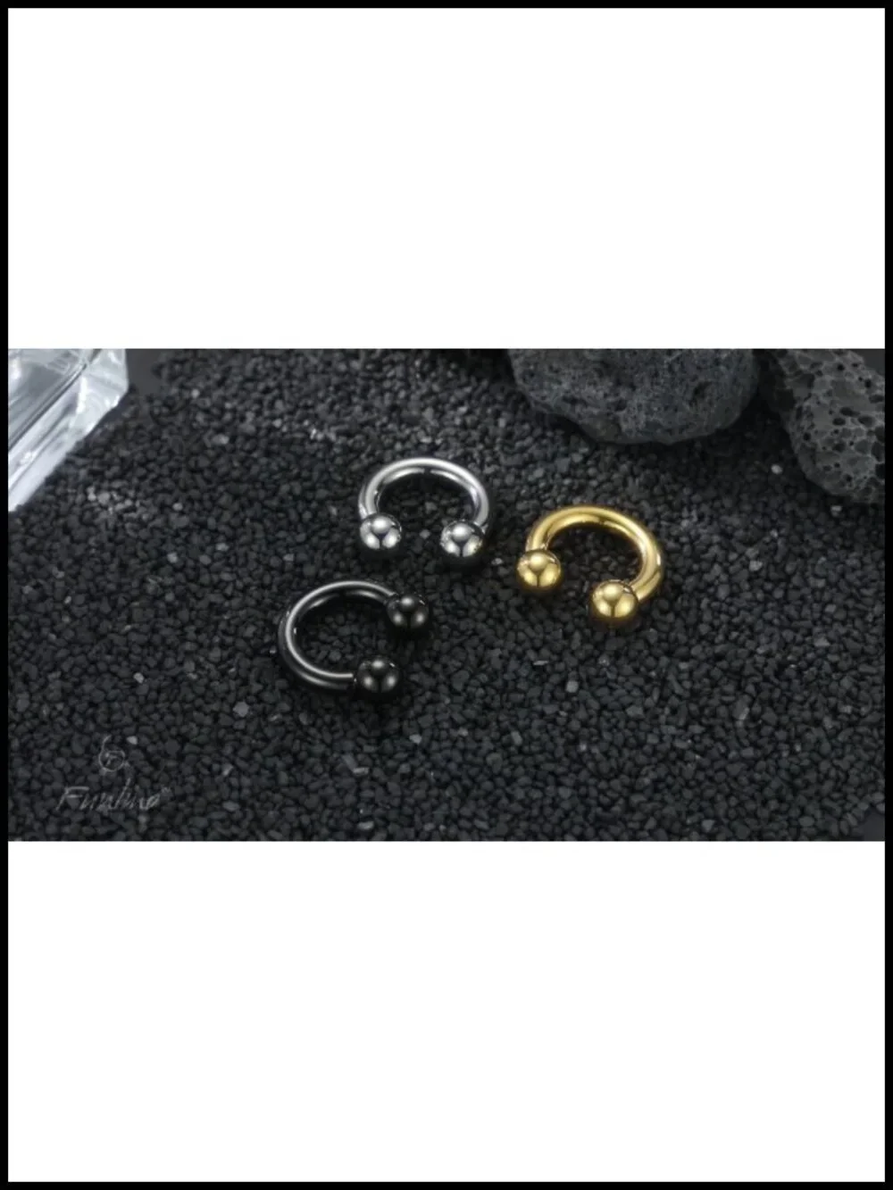 G23 Titanium Septum Ring Horseshoe Nose Piercing Circular Barbell Internally